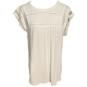 Daniel Rainn White Becru Lace Top